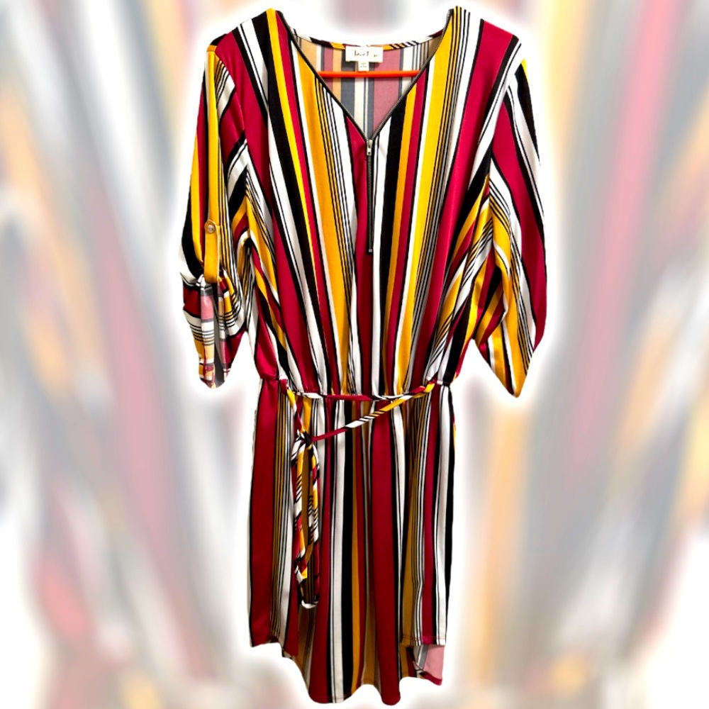 Belted Zipper Dress. Size 1X.